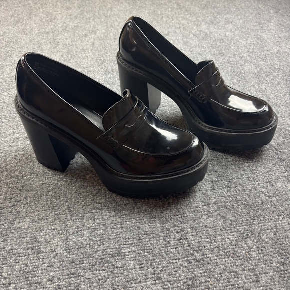 STEVE MADDEN Women’s Black Kimberly Platform Loafers size: 10 - Picture 1 of 10